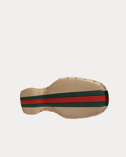 Gucci Drip GG Canvas with Web Sand / Brown Slip On Sneakers - 4