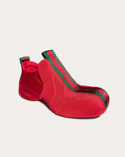 Gucci Drip Nylon with Web Red Slip On Sneakers - 2