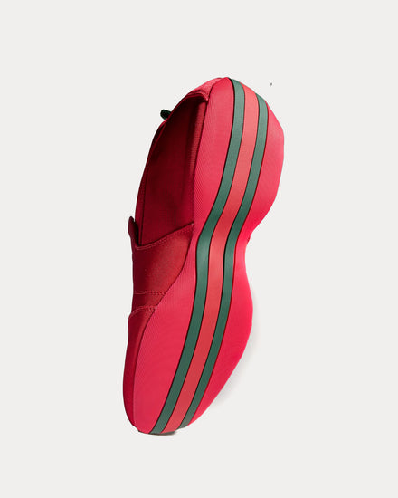 Gucci Drip Nylon with Web Red Slip On Sneakers - 4