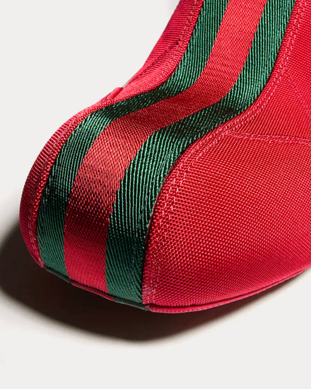 Gucci Drip Nylon with Web Red Slip On Sneakers - 5