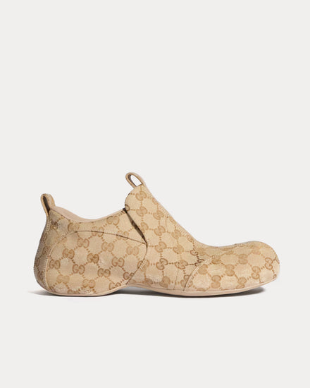 Gucci Drip GG Canvas Sand / Dark Brown Brown Slip On Sneakers - 1