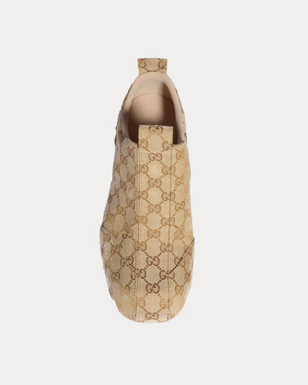 Gucci Drip GG Canvas Sand / Dark Brown Brown Slip On Sneakers - 2