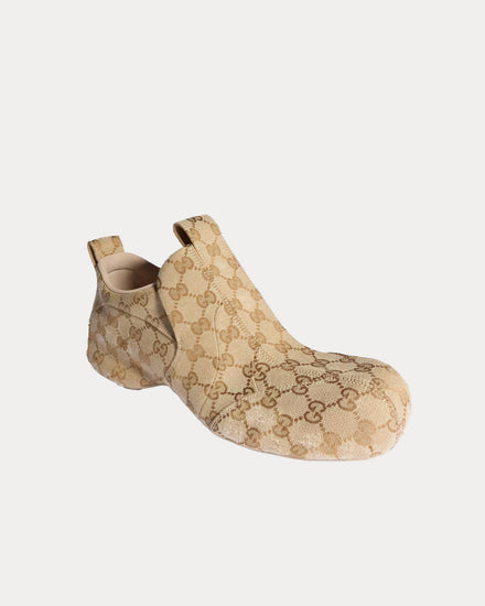 Gucci Drip GG Canvas Sand / Dark Brown Brown Slip On Sneakers - 3