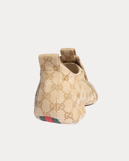 Gucci Drip GG Canvas Sand / Dark Brown Brown Slip On Sneakers - 4