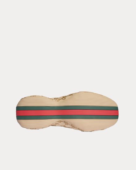 Gucci Drip GG Canvas Sand / Dark Brown Brown Slip On Sneakers - 5