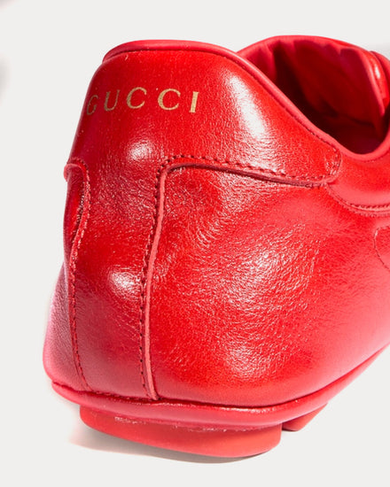 Gucci Driver Leather Red Low Top Sneakers - 6