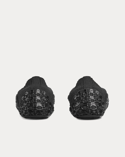 Gucci Elastic Fabric Black Slip Ons - 4