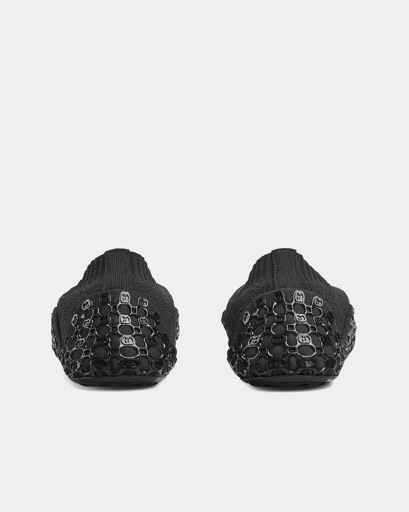 Gucci Elastic Fabric Black Slip Ons - 4