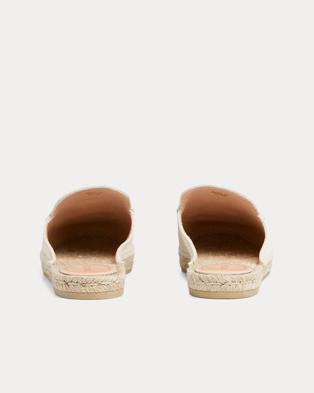 Gucci Horsebit Suede Ivory Espadrille Mules - 4