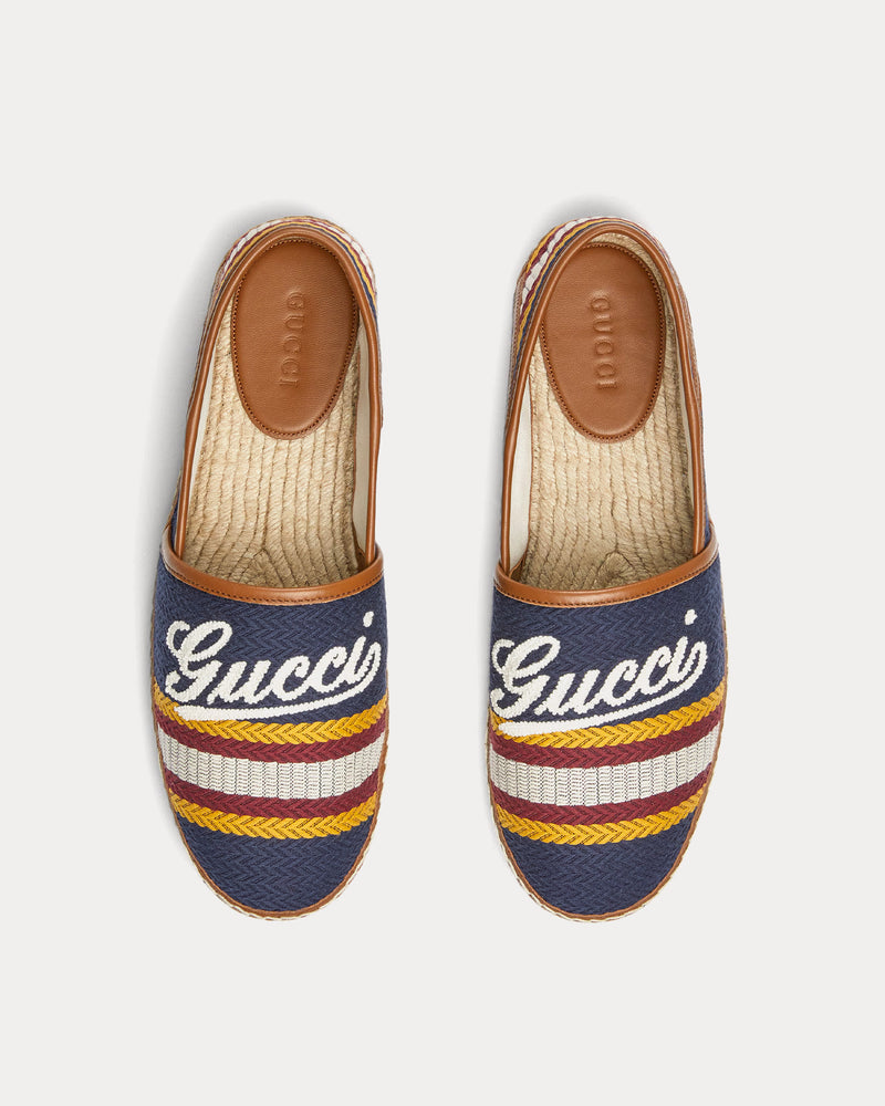 Gucci Gucci Script Fabric Blue / Multi Espadrilles - 2