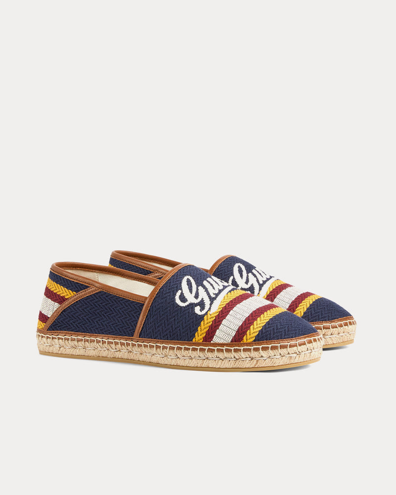 Gucci Gucci Script Fabric Blue / Multi Espadrilles - 3