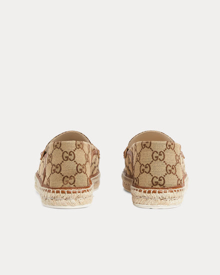 Gucci Horsebit with GG Canvas Beige / Dark Brown Espadrilles - 4