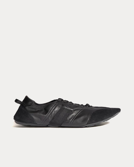 Gucci Flex Suede & Leather Black Low Top Sneakers - 1