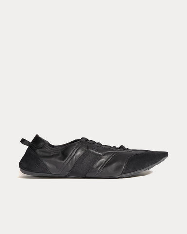 Gucci Flex Suede & Leather Black Low Top Sneakers