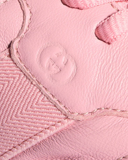 Gucci Flex Suede & Leather Pink Low Top Sneakers - 6