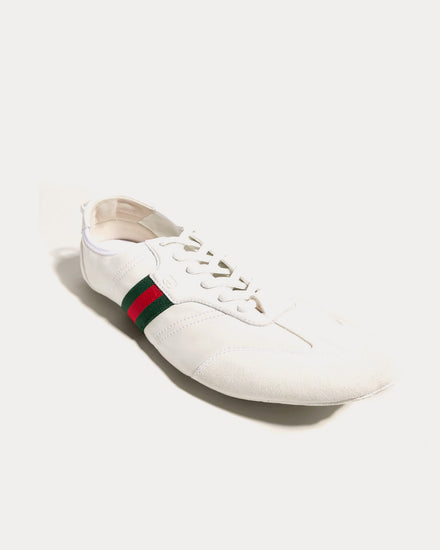 Gucci Flex Suede & Leather White Low Top Sneakers - 3