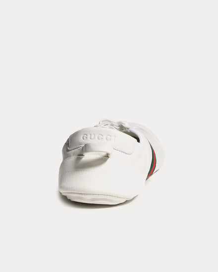 Gucci Flex Suede & Leather White Low Top Sneakers - 4