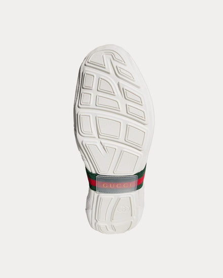 Gucci Flex Suede & Leather White Low Top Sneakers - 5
