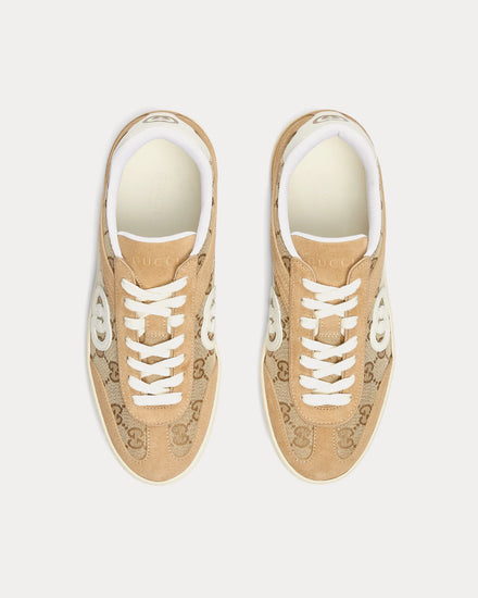 Gucci G75 GG Canvas Beige / Dark Brown Low Top Sneakers - 3