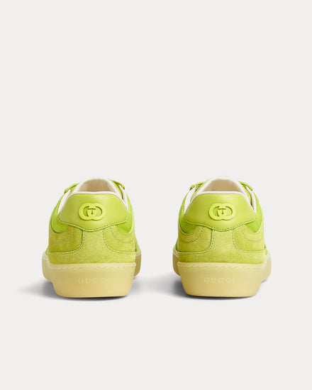 Gucci G75 Suede Acid Green Low Top Sneakers - 4