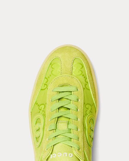 Gucci G75 Suede Acid Green Low Top Sneakers - 5