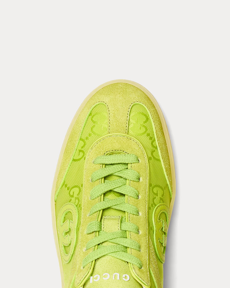 Gucci G75 Suede Acid Green Low Top Sneakers - 5
