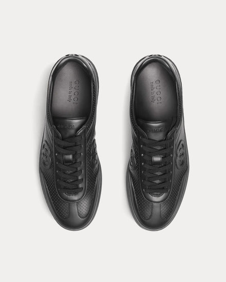 Gucci G75 Leather Black Low Top Sneakers - 2