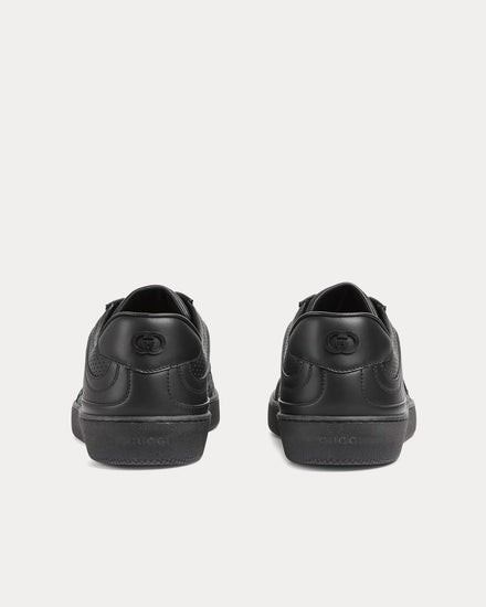 Gucci G75 Leather Black Low Top Sneakers - 4