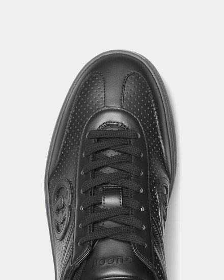 Gucci G75 Leather Black Low Top Sneakers - 5