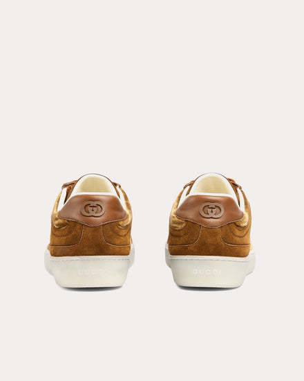 Gucci G75 Velvet Brown Low Top Sneakers - 4