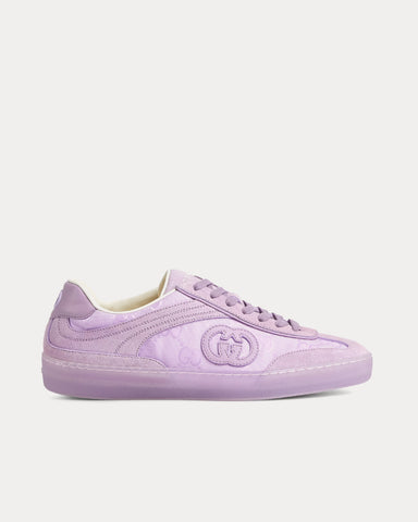 Gucci G75 Suede Lilac Low Top Sneakers