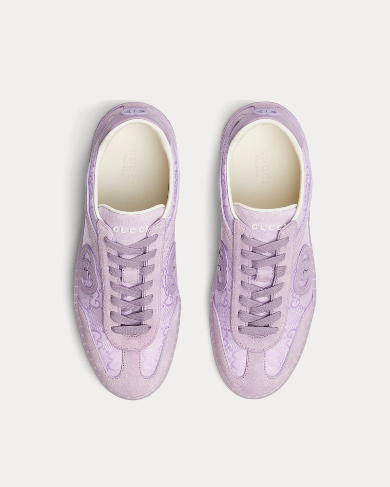 Gucci G75 Suede Lilac Low Top Sneakers - 2