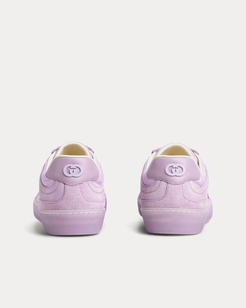 Gucci G75 Suede Lilac Low Top Sneakers - 4