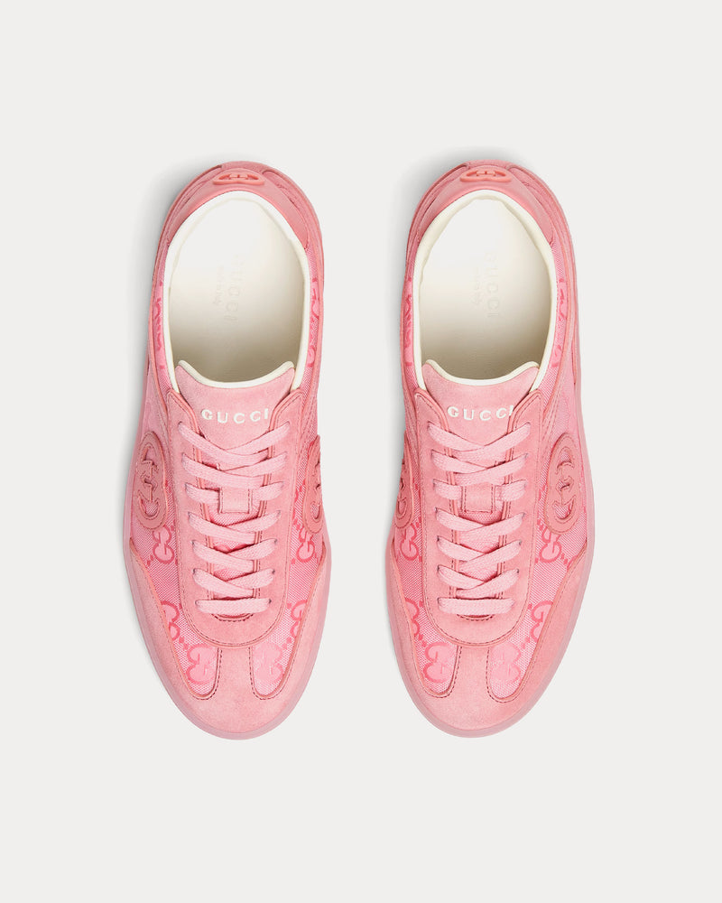 Gucci G75 Suede Pink Low Top Sneakers - 2