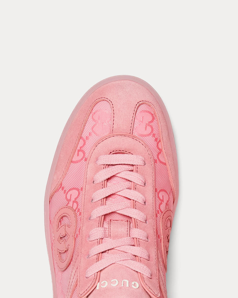 Gucci G75 Suede Pink Low Top Sneakers - 5