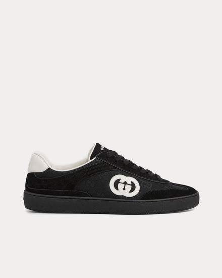 Gucci G75 Suede Black Low Top Sneakers - 1