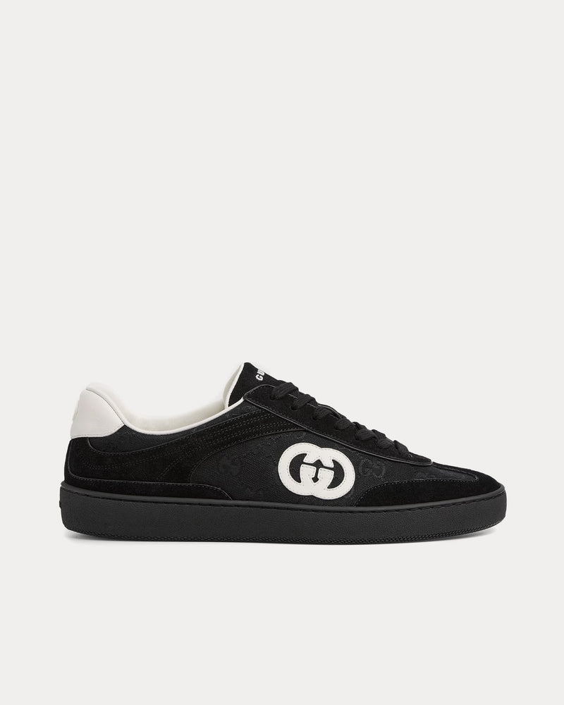 Gucci G75 Suede Black Low Top Sneakers - 1