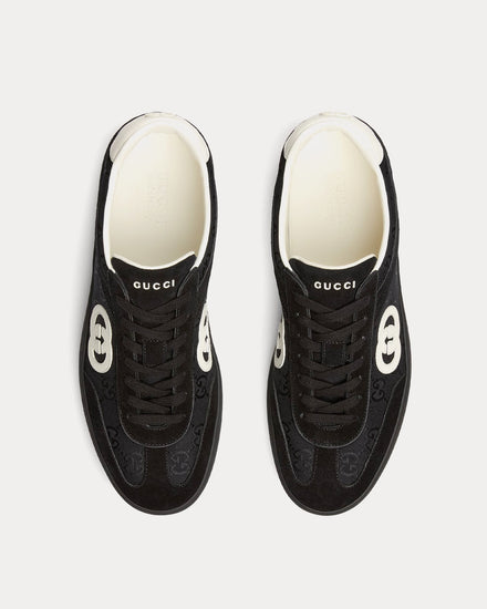 Gucci G75 Suede Black Low Top Sneakers - 2