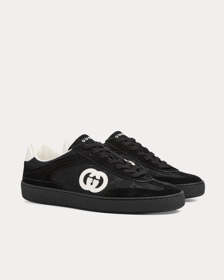 Gucci G75 Suede Black Low Top Sneakers - 3
