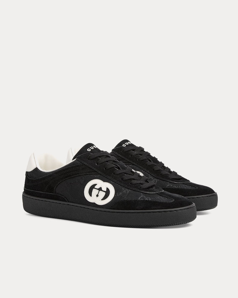 Gucci G75 Suede Black Low Top Sneakers - 3