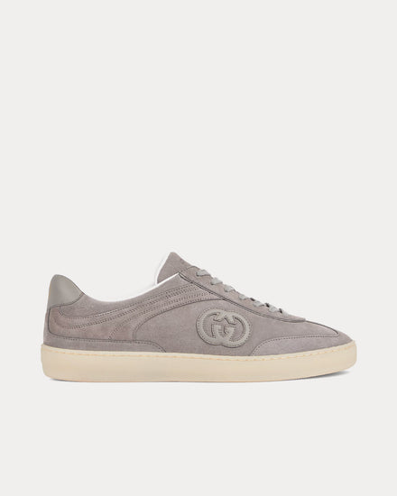 Gucci G75 Suede Grey Low Top Sneakers - 1