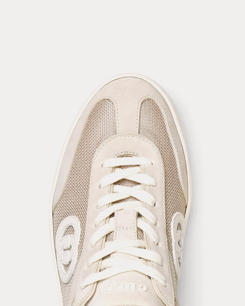 Gucci G75 Suede Light Beige Low Top Sneakers - 5