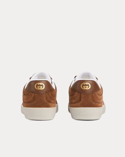 Gucci G75 Suede Light Brown Low Top Sneakers - 4