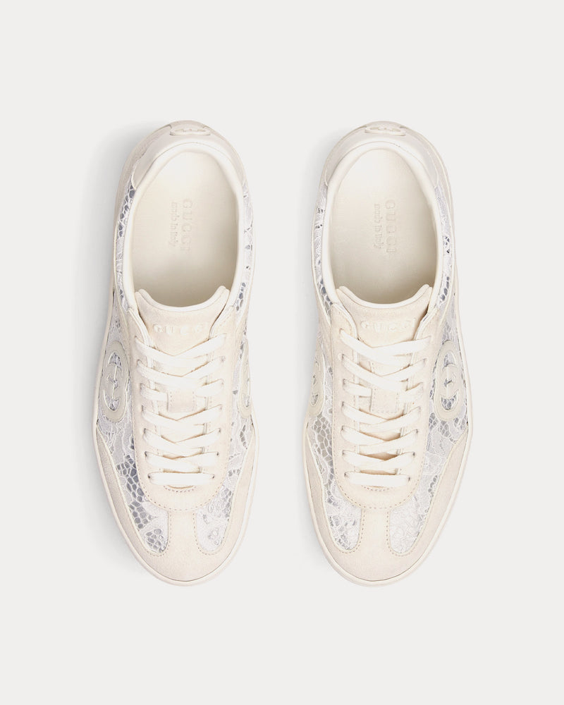 Gucci G75 Suede White Low Top Sneakers - 2