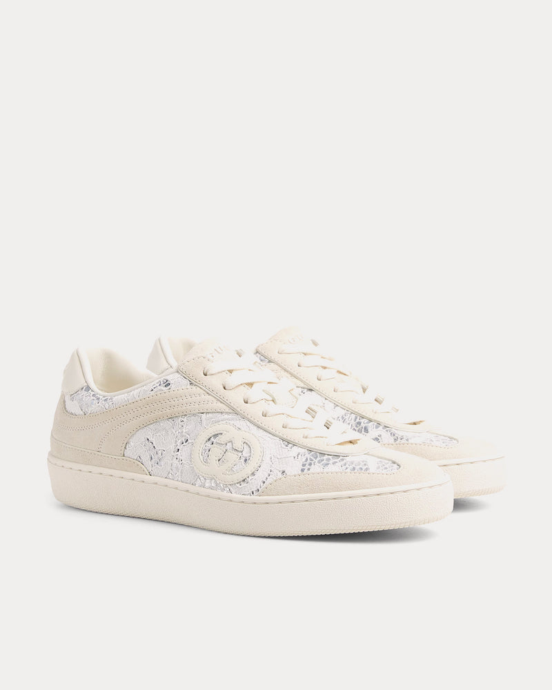 Gucci G75 Suede White Low Top Sneakers - 3