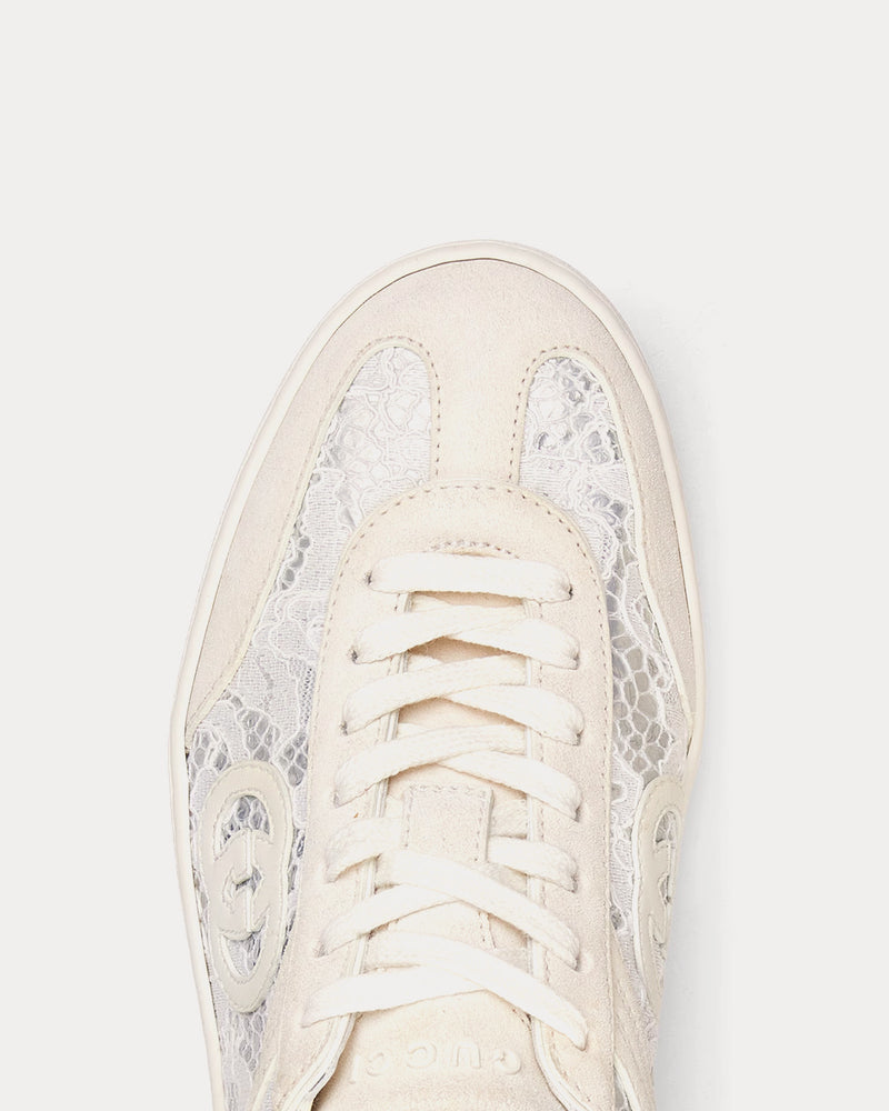 Gucci G75 Suede White Low Top Sneakers - 5