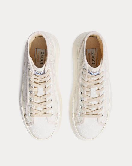 Gucci GG Original Canvas White High Top Sneakers - 2