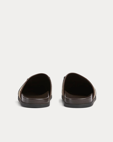Gucci Horsebit Original GG Canvas Beige / Ebony Mules - 4