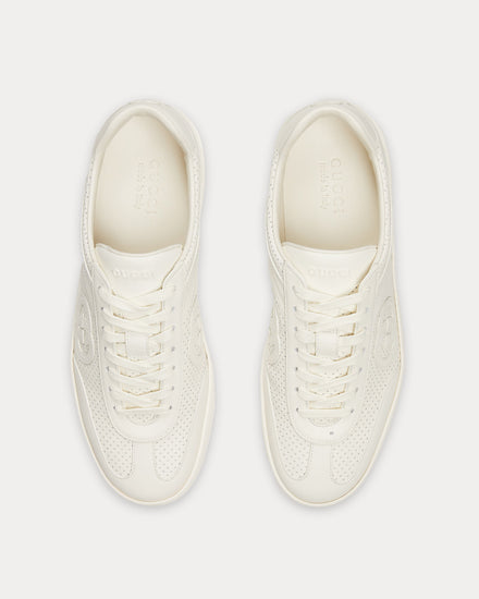 Gucci G75 Leather White Low Top Sneakers - 2