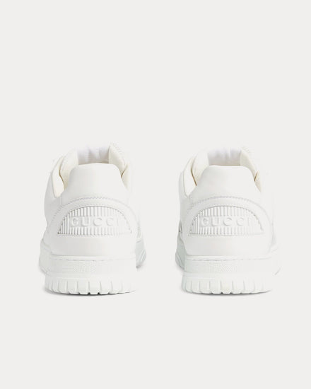 Gucci Interlocking G Leather White Low Top Sneakers - 3
